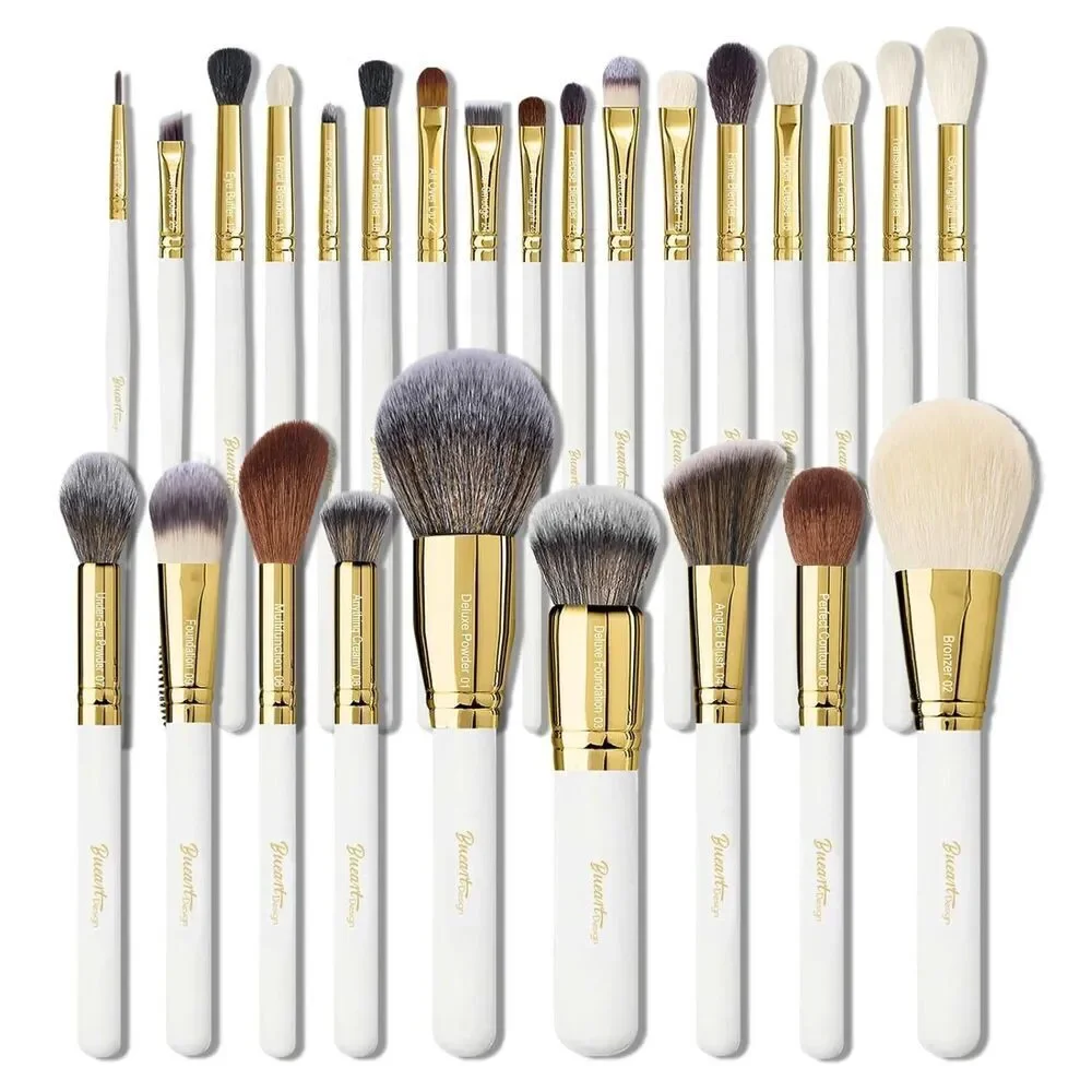 Premium Quality Goat Hair Synthetic Fiber Professional Makeup Brushes Set